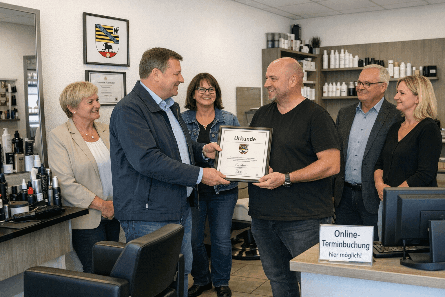 Landessiegel für Stendaler Friseursalon